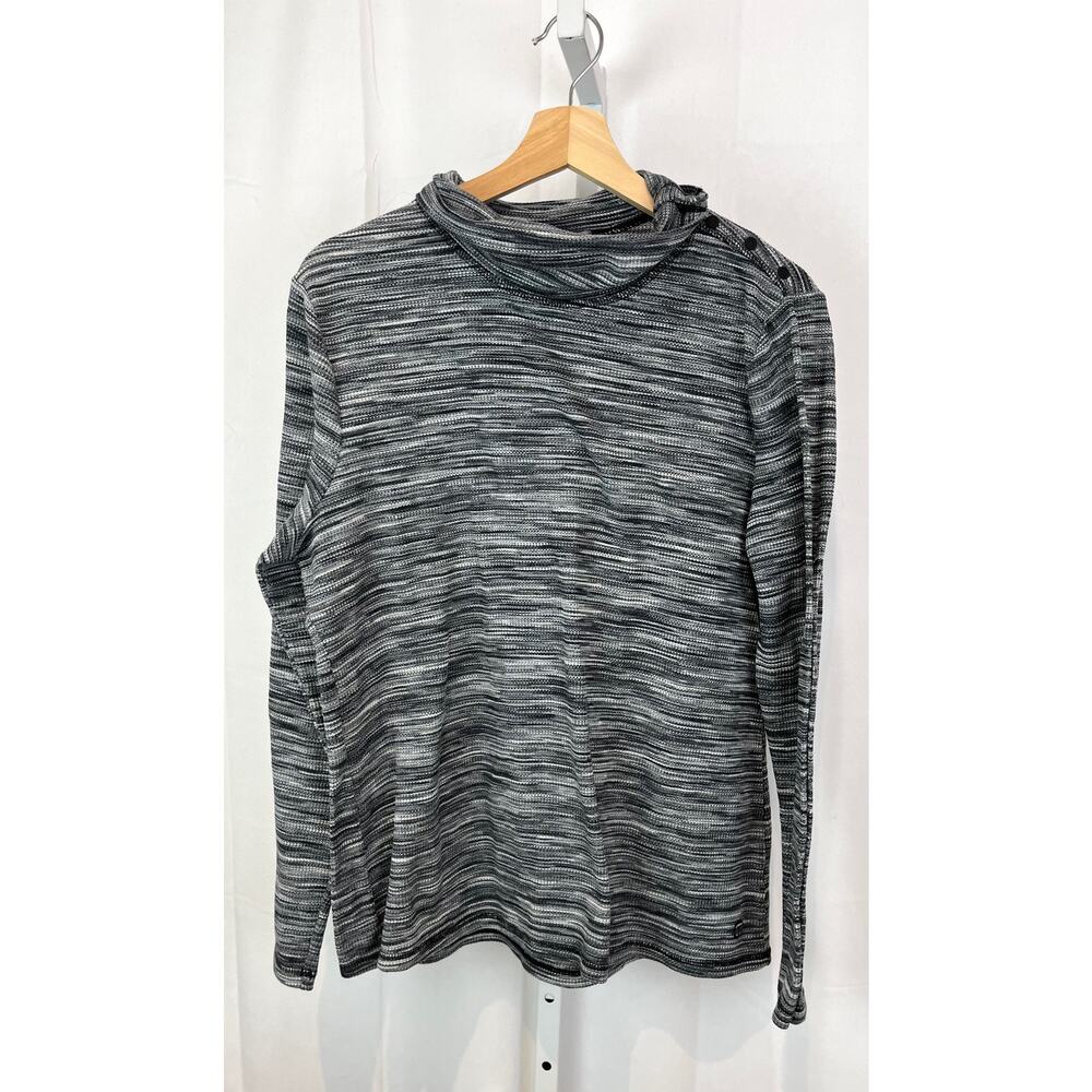 T By Talbots Size Xl Snap Mock Turtleneck Top The… - image 1